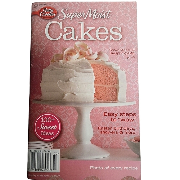 Betty Crocker Other - Betty Crocker Super Moist Cakes - Pink and White Cookbook Pamphlet